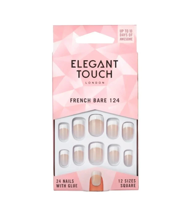 ELEGANT TOUCH ET Natural French - 124 (S) (Bare)^ Uñas Artificiales