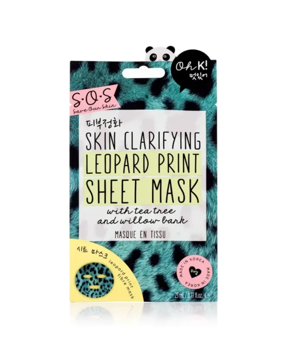 OH K! SOS Printed Leopard Print Sheet Mask^ Limpiadores Faciales