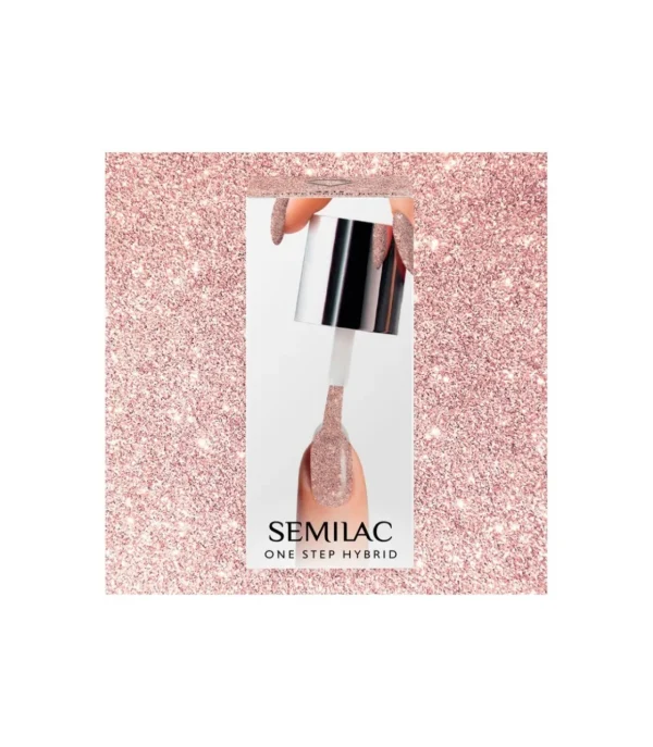 SEMILAC Esmalte semipermanente One Step - S245 Glitter Pink Beige - 5ml^ Esmalte Semipermanente